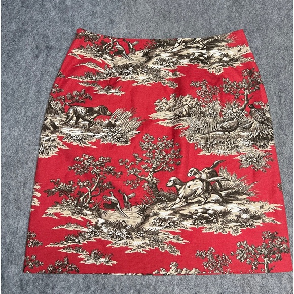 B The Collection "The Hunt" Skirt 12 Rust like color Waterfowl - Picture 2 of 13